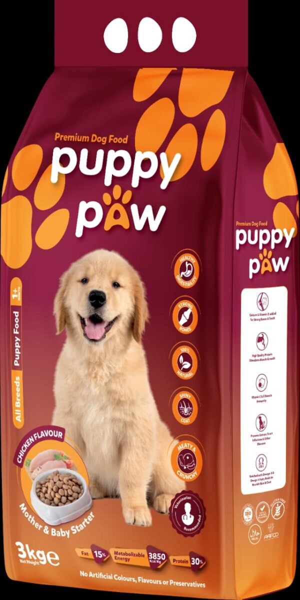 Puppy paw dog food